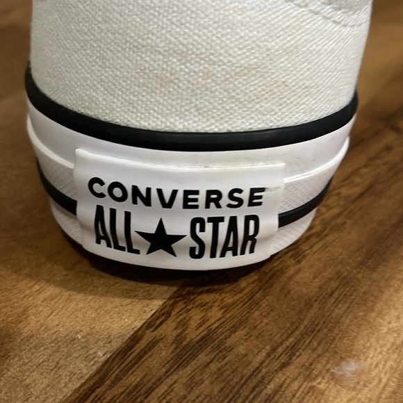 Converse All Star Tennis Shoes Sneakers Size 7 White Black - Picture 5 of 7
